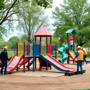 Renovation work in progress at Pigeon Point Park