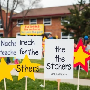 Colorful signs celebrating Teacher Appreciation Week in Beaufort County
