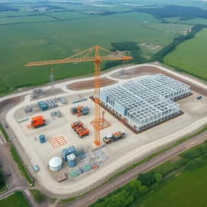 AESC battery plant construction site