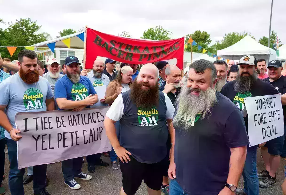 Fundraising event for Battle of the Beards with contestants