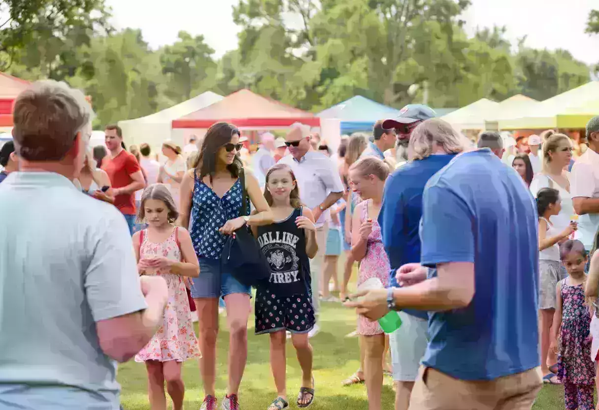 Families enjoying summer festivals in Beaufort County
