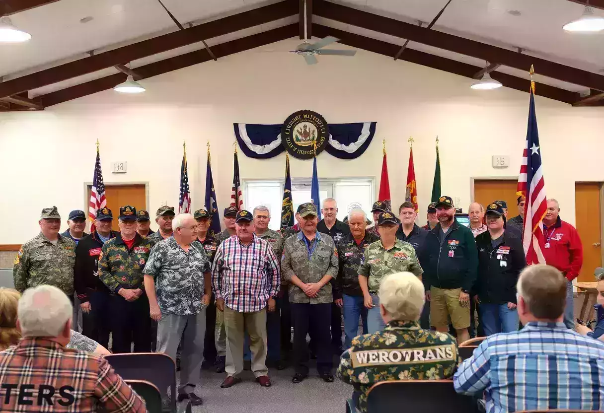 A gathering of veterans being honored at American Legion Post 207 in Beaufort County.