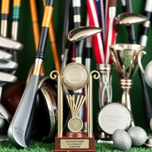 Clemson Athletic Hall of Fame induction collage featuring golf achievements