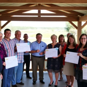 Representatives of local organizations receiving Impact Grants in Beaufort County.