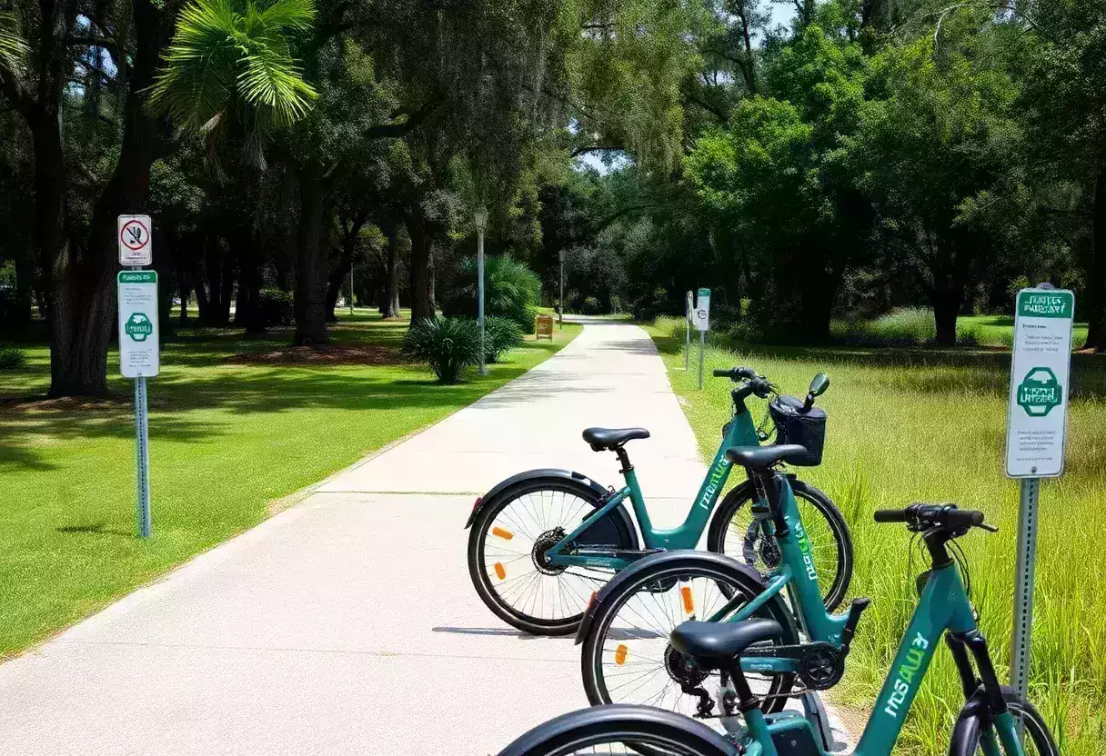 E-bikes on a pathway in Beaufort County, highlighting safety regulations