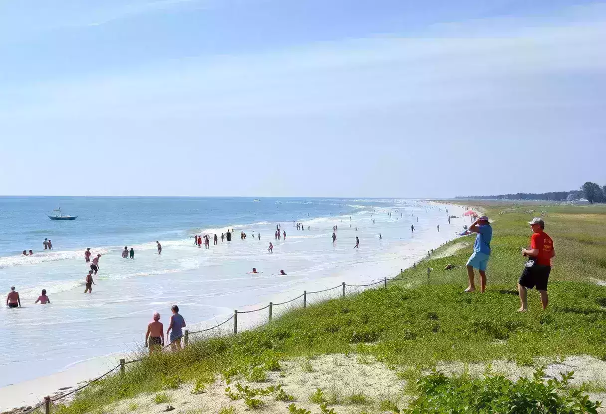 Lifeguards monitoring beach safety at Hilton Head Island.