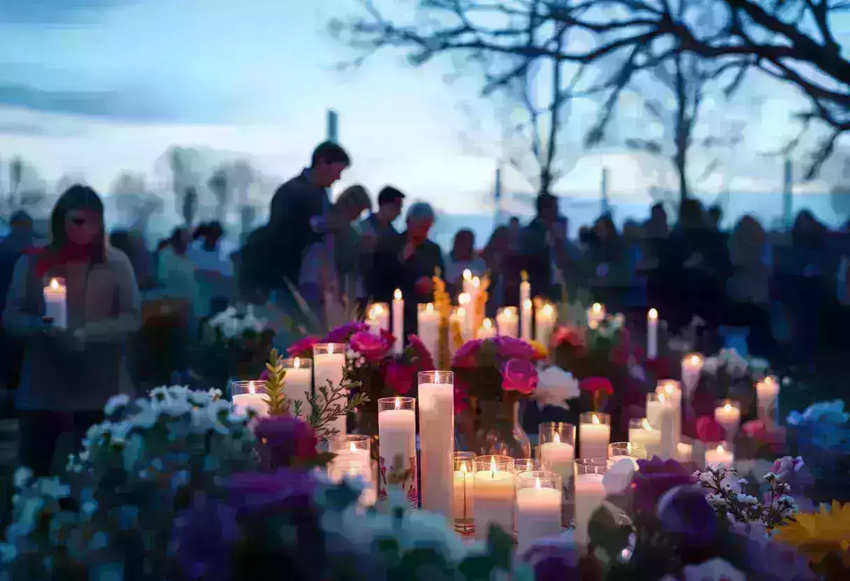 Community members gather in remembrance of David James Bussing