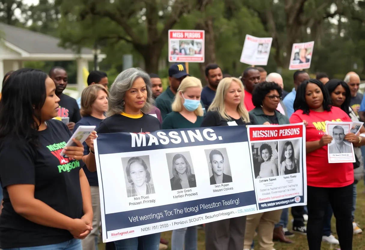 Volunteers raising awareness for missing persons in Beaufort County