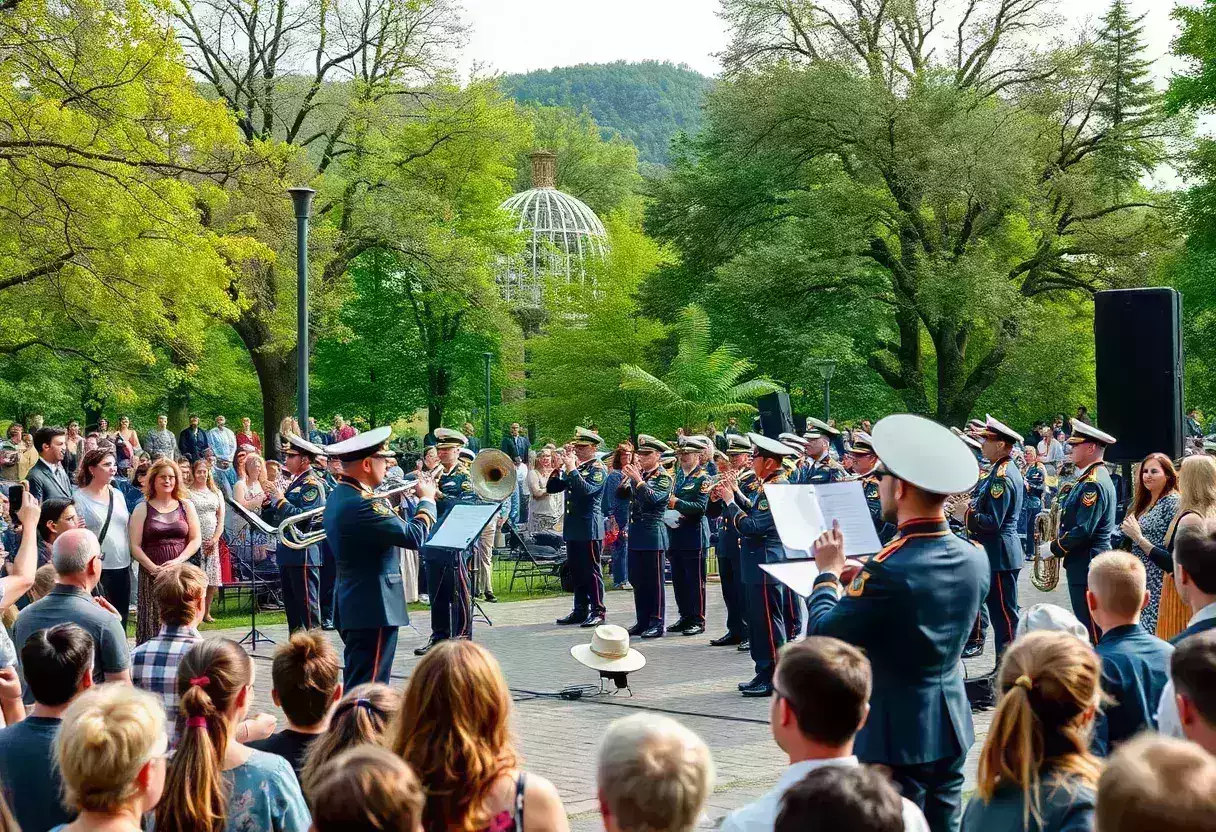 Parris Island Marine Band performing at a summer concert