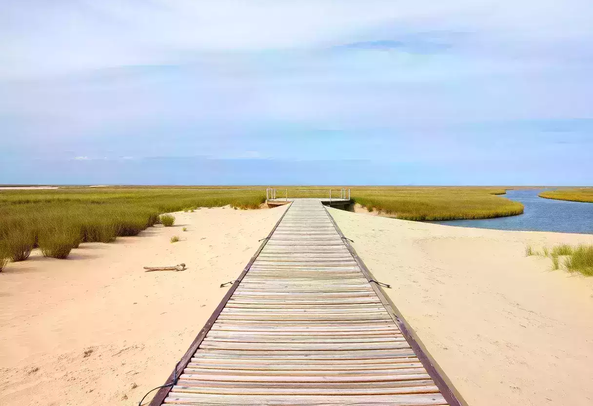 New wooden causeway leading to Sands Beach in Port Royal