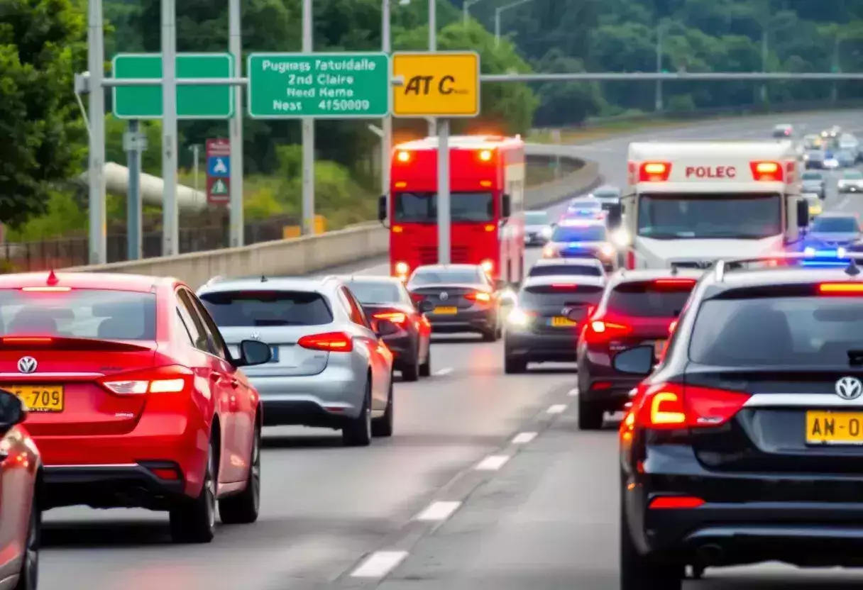 Traffic jam resulting from a crash on S.C. 170 in Okatie