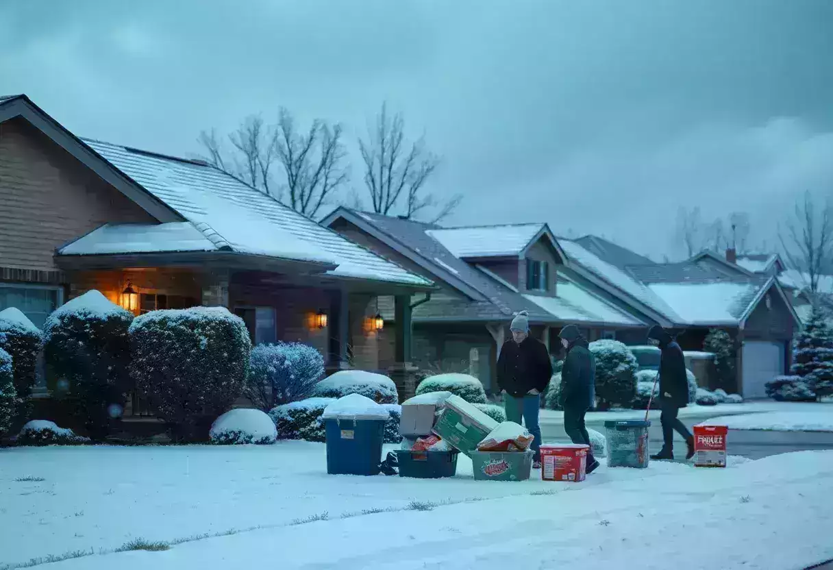 Residents in Beaufort preparing emergency supplies for approaching winter storm