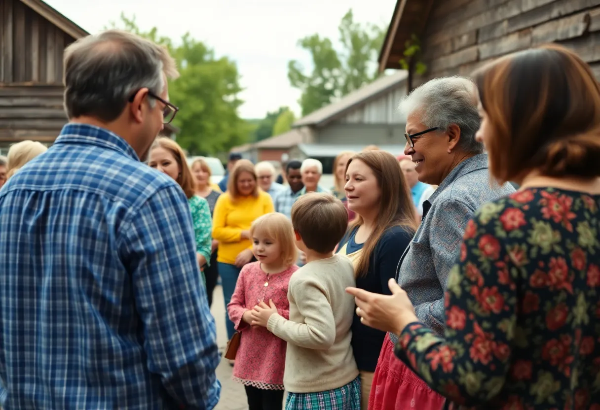 Residents of Beaufort coming together to support a family in need.