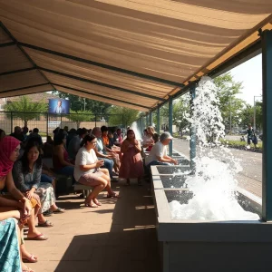 Cooling shelter in Beaufort County