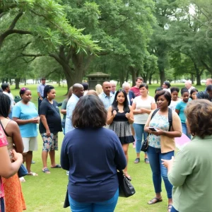 A lively community event in Beaufort County with engaged residents.