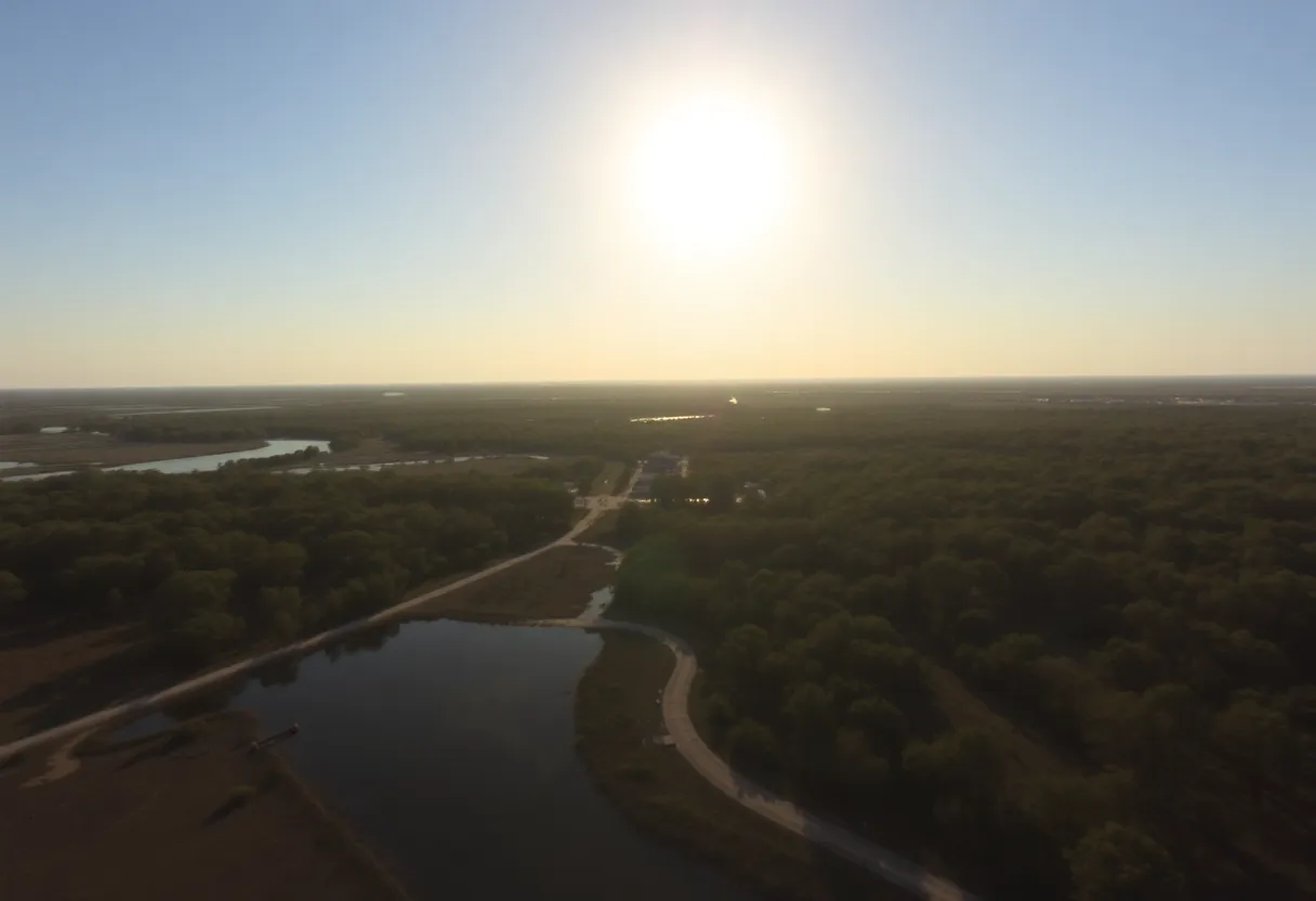 Heat wave in Beaufort County showcasing bright sun and hot weather