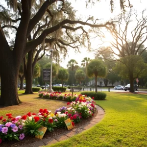 A serene park in Beaufort, representing the community's remembrance.