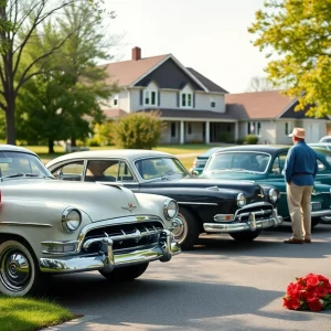 A peaceful outdoor scene symbolizing community and remembrance.