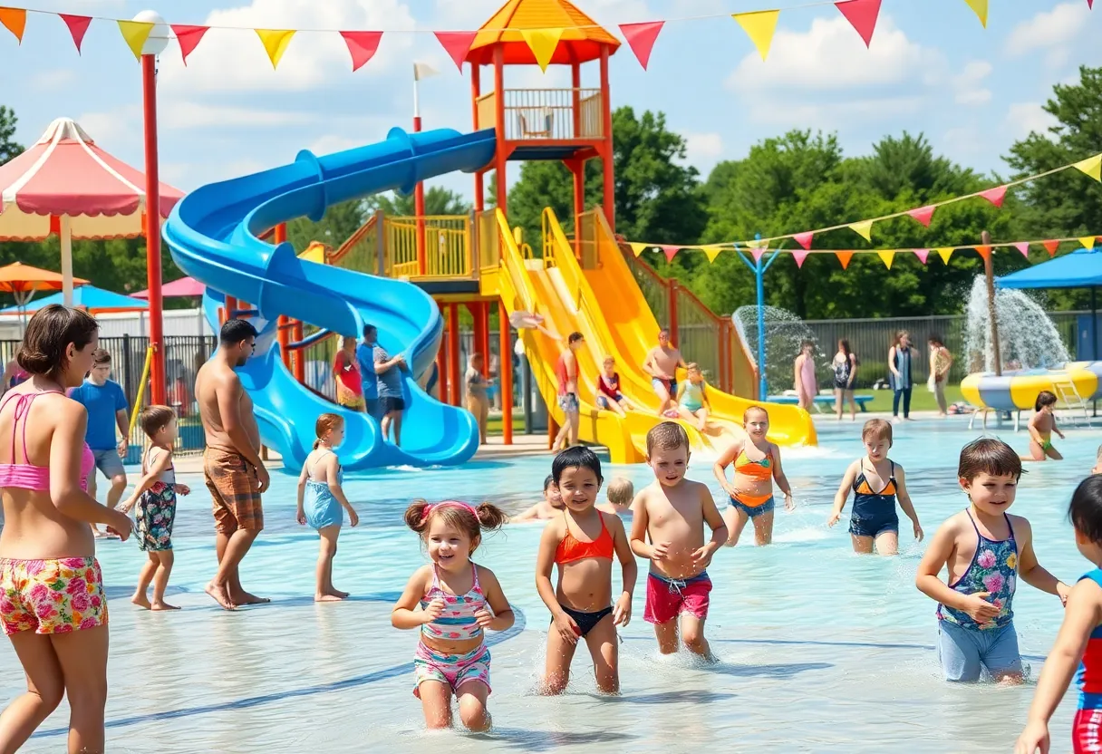 Families enjoying summer activities at Bluffton event