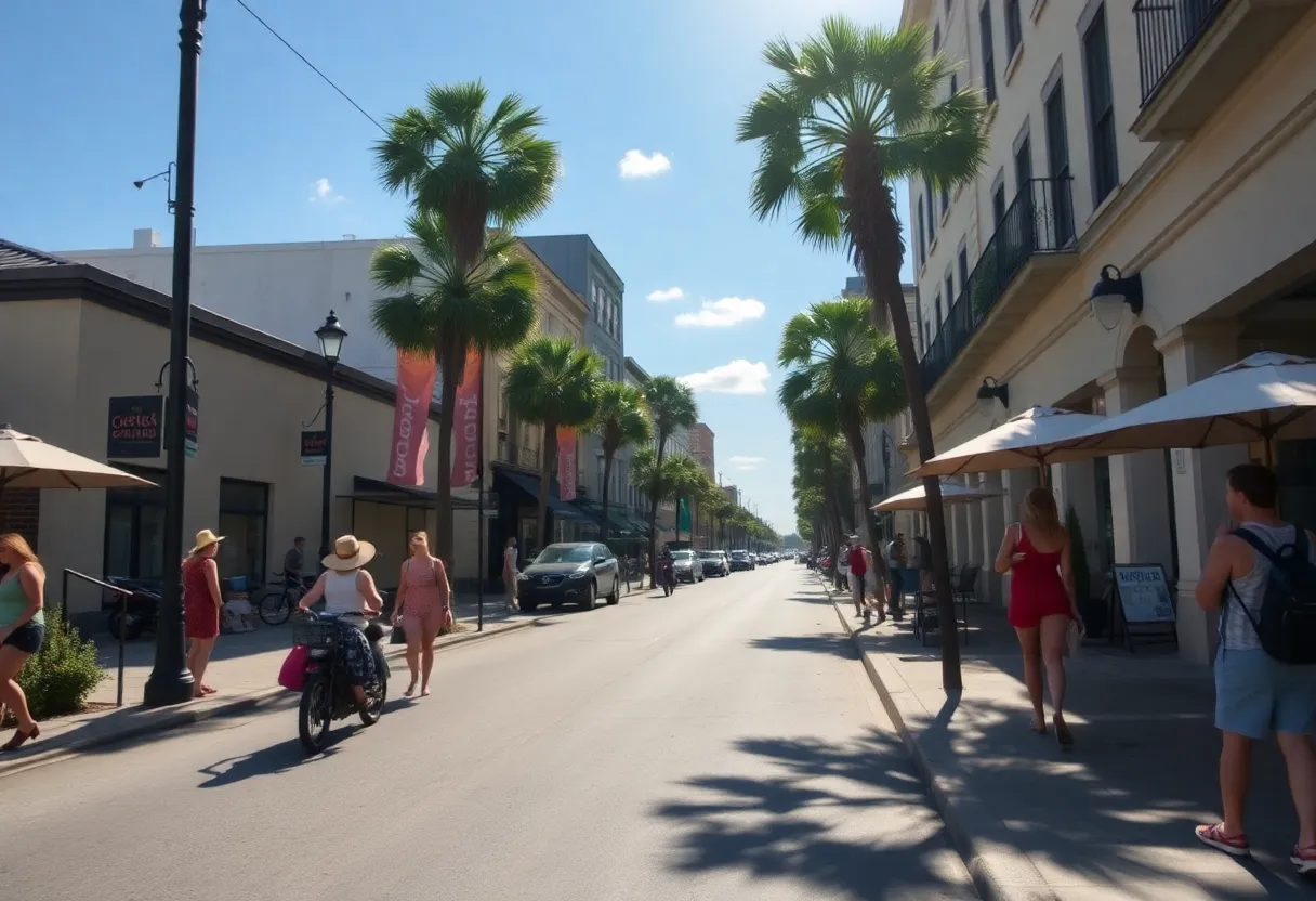 Charleston street during a heat advisory