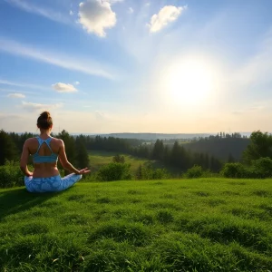 A peaceful scene promoting relaxation and stress relief techniques.