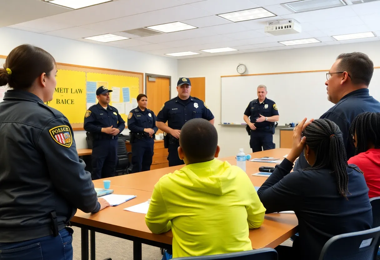 Citizens Police Academy participants learning about law enforcement