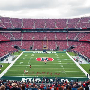 Clemson Death Valley football stadium filled with cheering fans