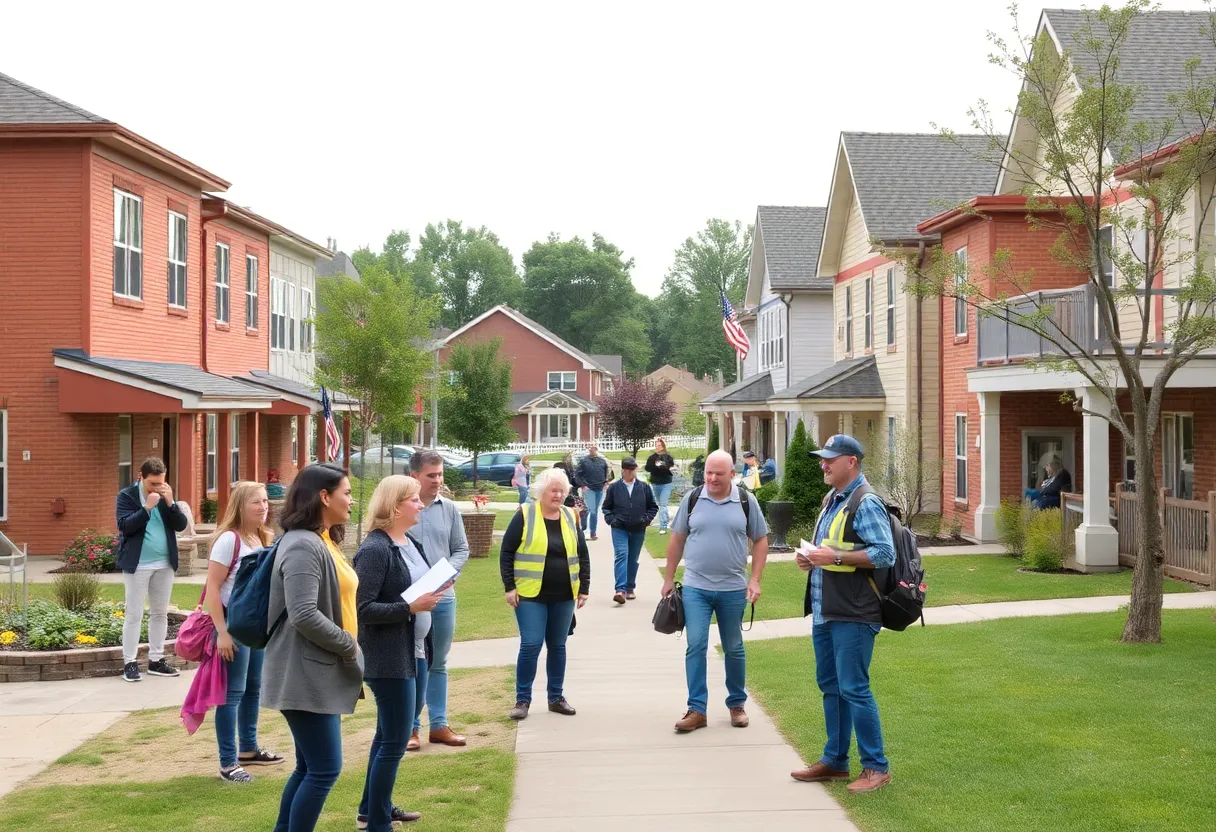 Community members collaborating for safety