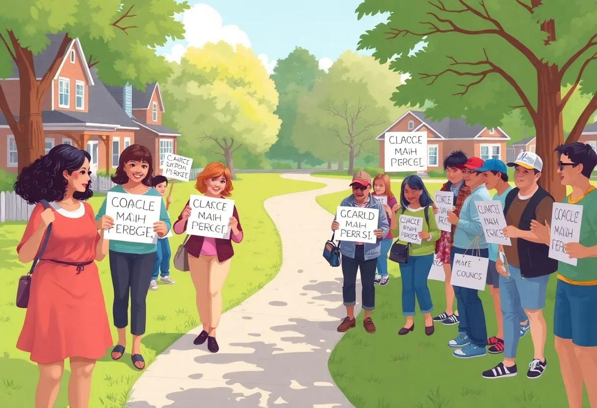 Community members engaged in search efforts in Beaufort County