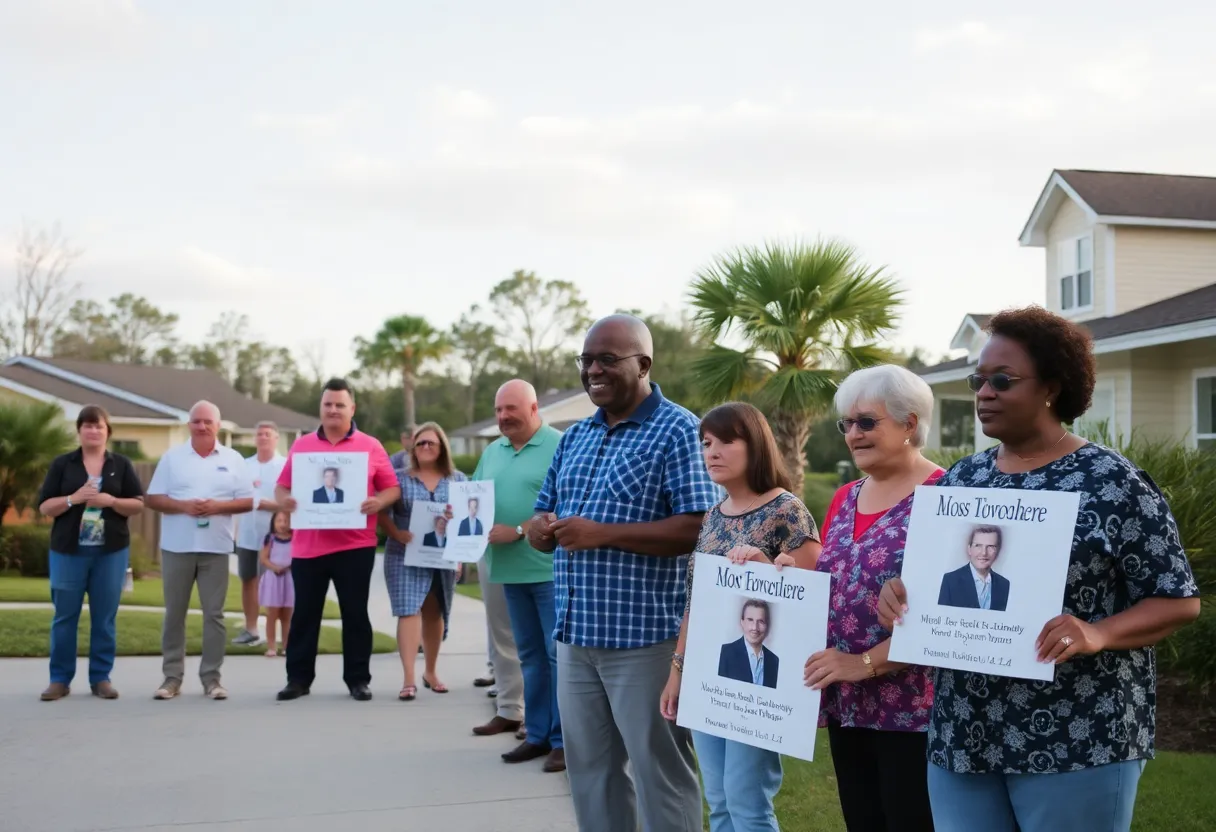 Community members showing support for missing persons