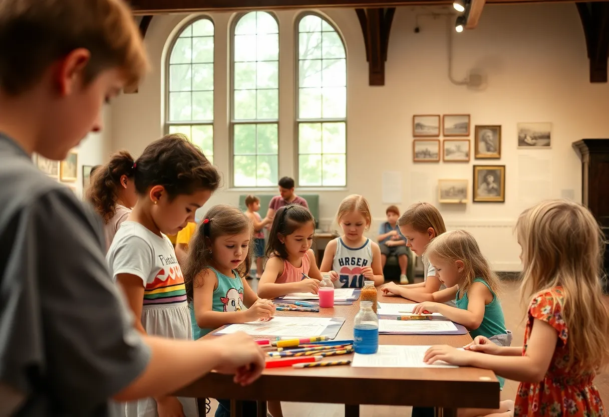 Children engaging in hands-on activities at the Henry Morrison Flagler Museum