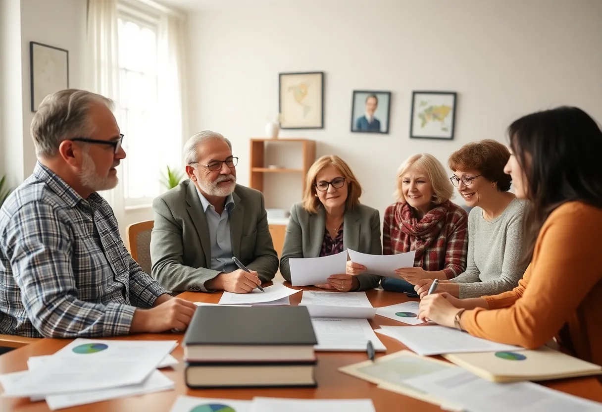 Families participating in a legal workshop for estate planning in Beaufort
