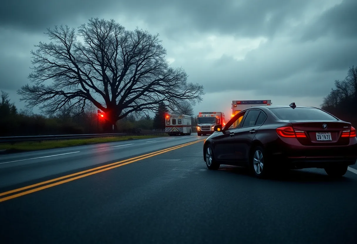 Scene of a car accident on Hilton Head Island