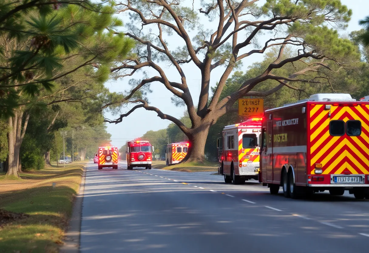 Scene of a traffic accident on US 278 in Hilton Head