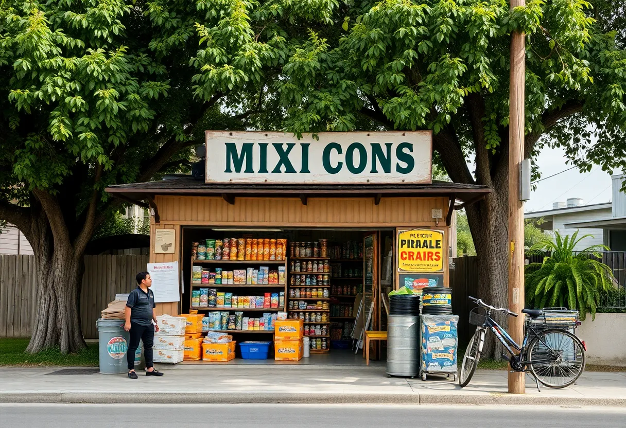 Exterior view of Los Hermanos Mexican goods store