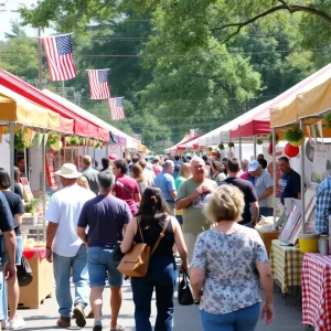 A lively celebration of South Carolina's unique festivals with food stalls and local crafts.