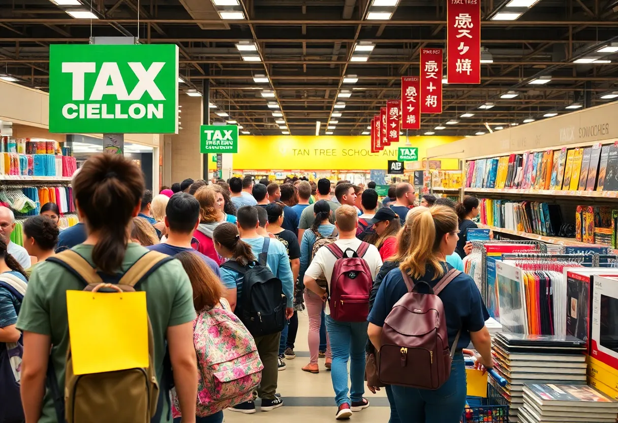 Families shopping during South Carolina's Tax-Free Weekend