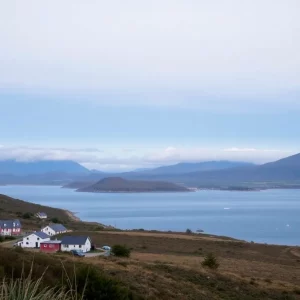 Landscape view of St. Helena Island with a calm atmosphere.