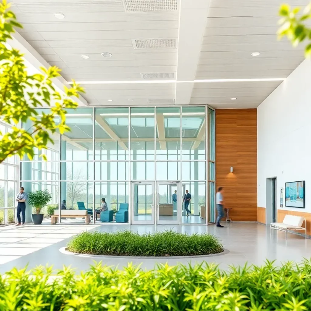 Rendering of a new outpatient clinic for veterans in Beaufort County