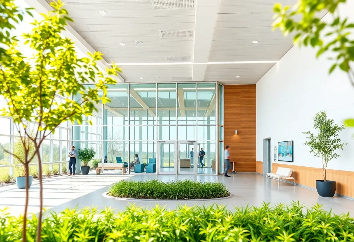 Rendering of a new outpatient clinic for veterans in Beaufort County
