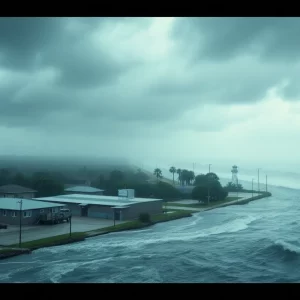 Winds and rain from the 1940 hurricane impacting Beaufort, South Carolina
