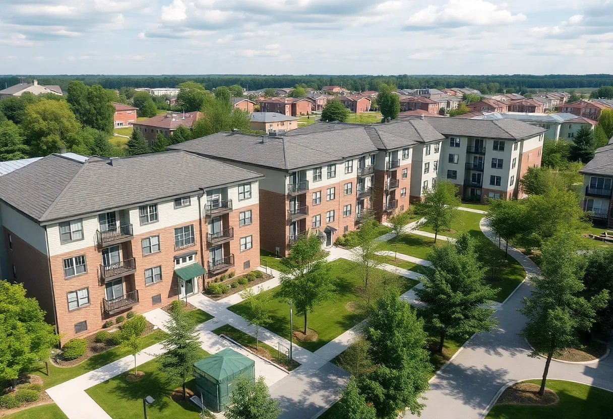 Affordable housing complex designed for essential workers