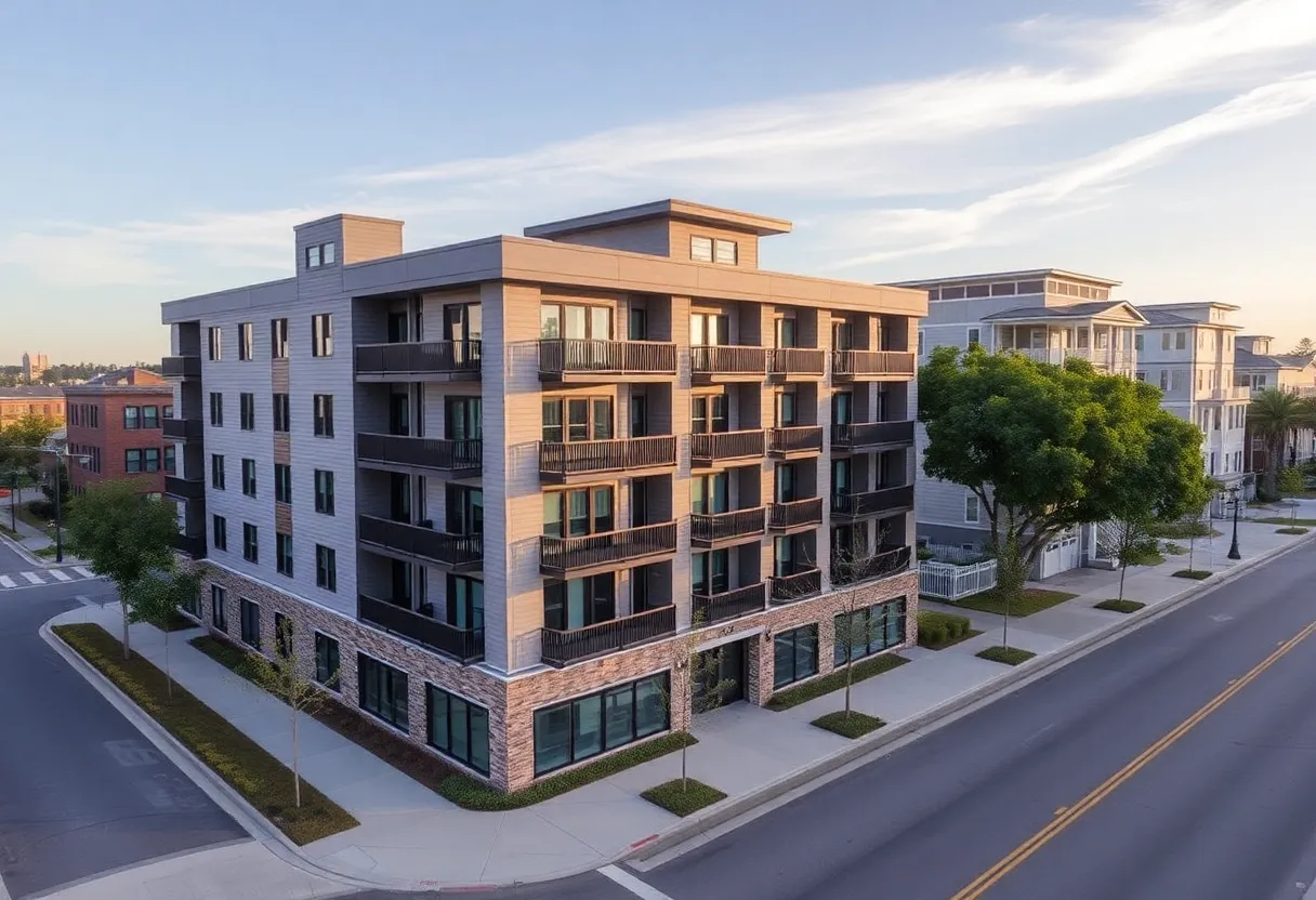 Rendering of new apartment complex in Beaufort