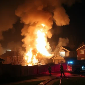 Firefighters responding to a structure fire in Beaufort County