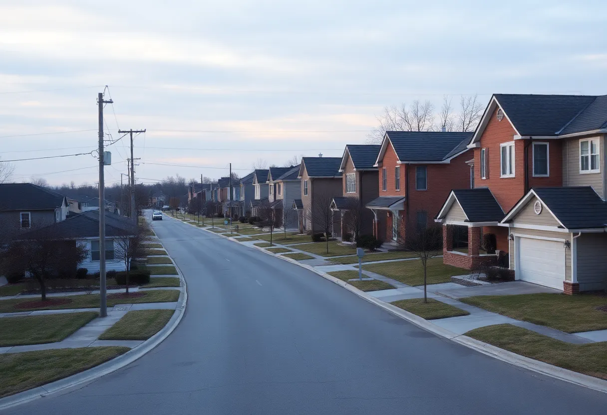 Suburban neighborhood impacted by internet service outage