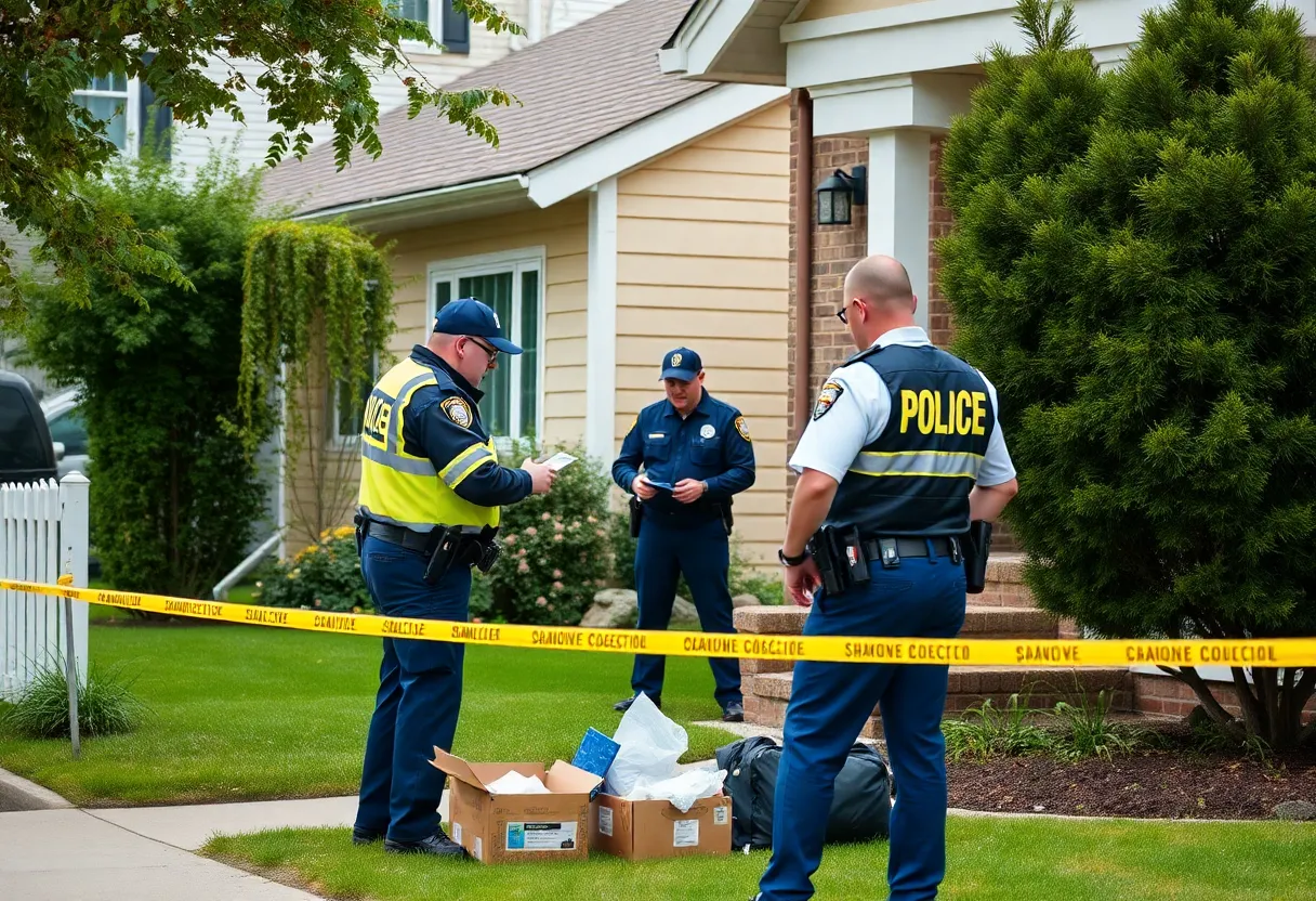 Beaufort County police officers conducting an investigation.