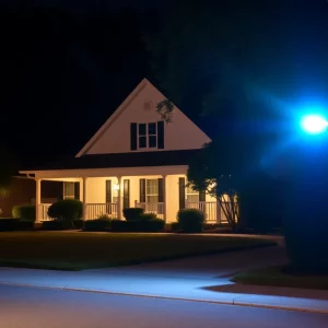 Residential area in Beaufort County with police presence.