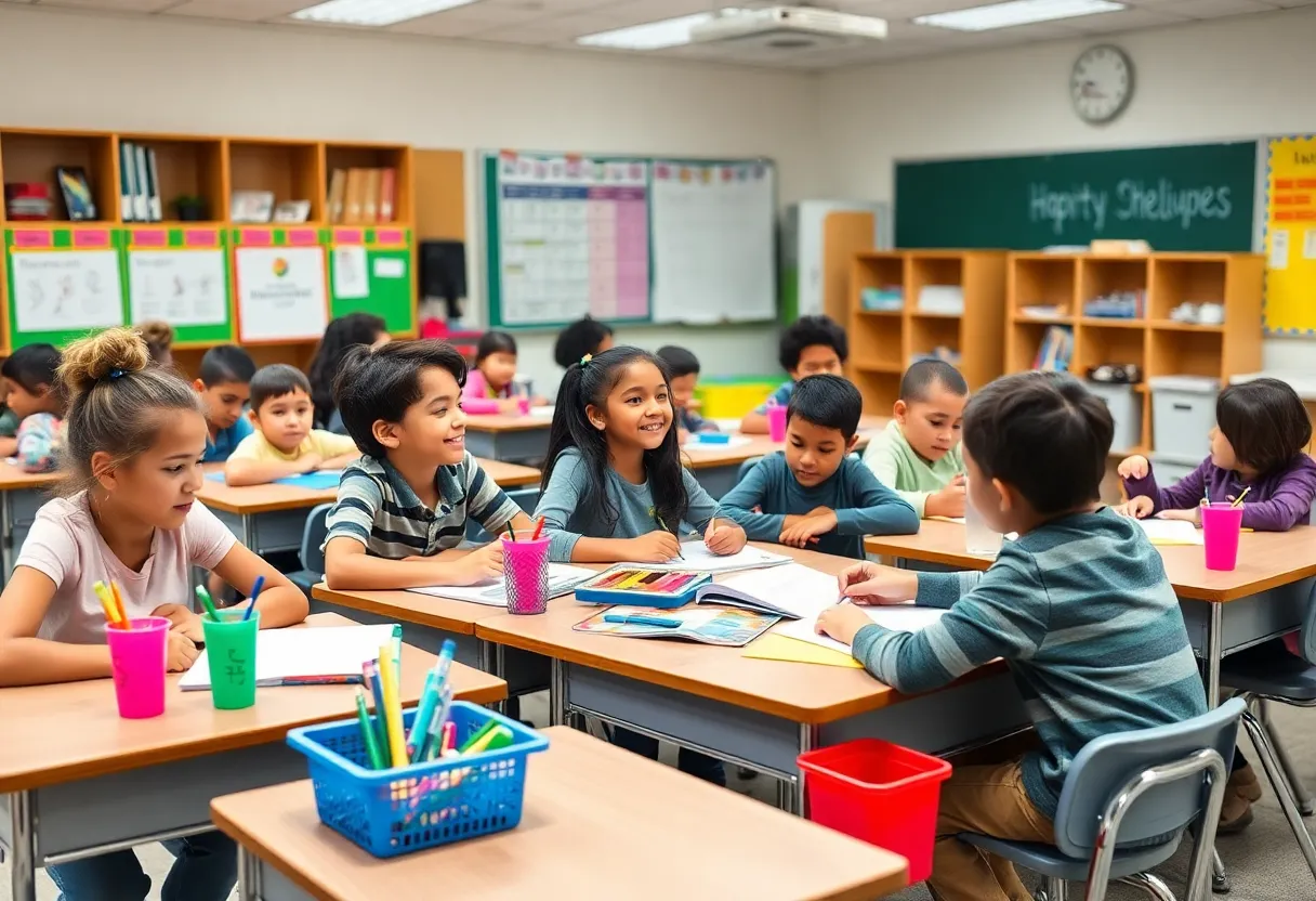 Students in a classroom in Beaufort County