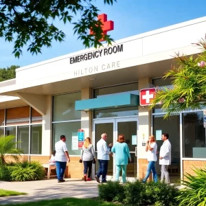 Exterior view of the new hybrid emergency room facility in Hilton Head