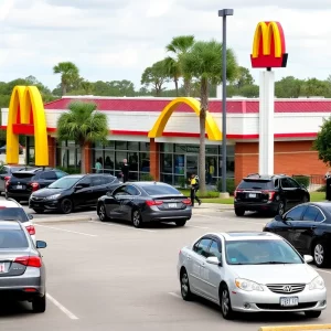 Police presence in parking lot of Beaufort McDonald's